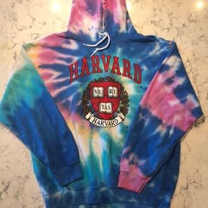 Harvard University Tie-Dye Hoodie, sz medium NWOT